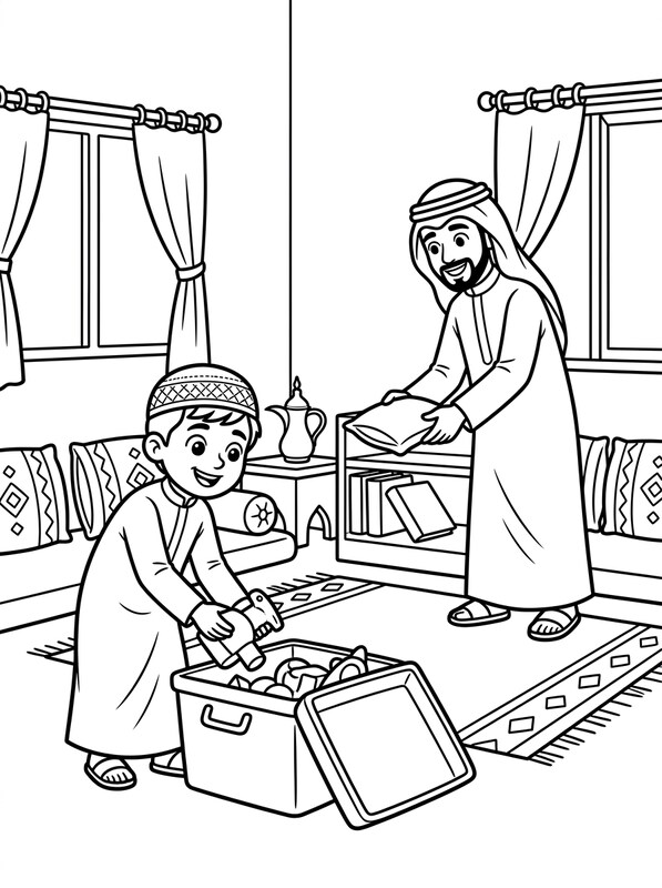 تلوين بر الوالدين للأولاد